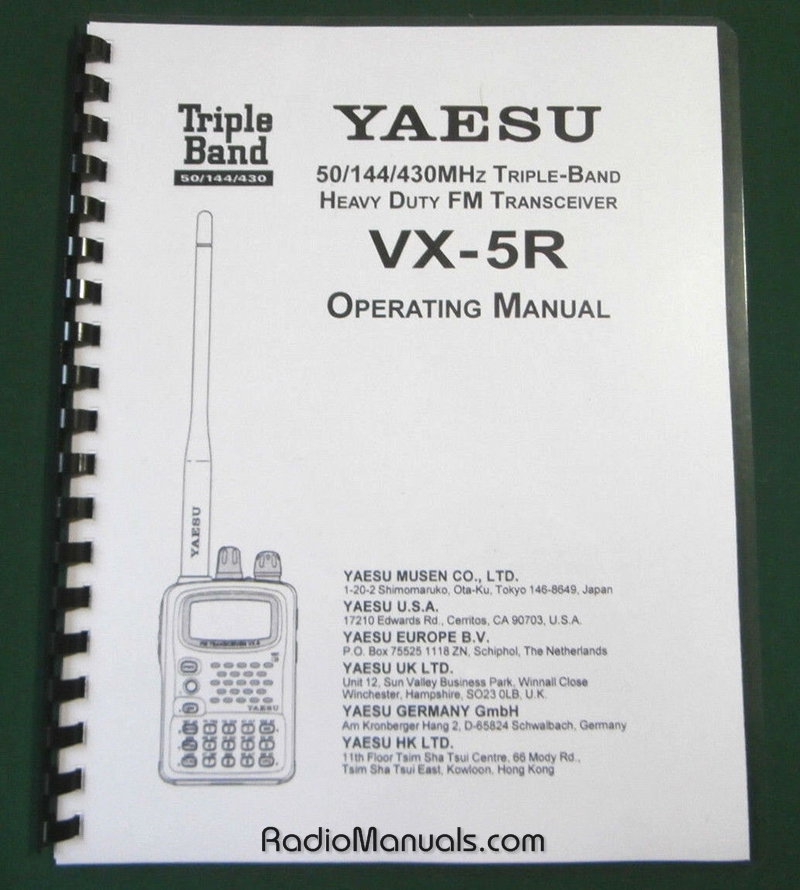 Yaesu VX-5R Operating Manual